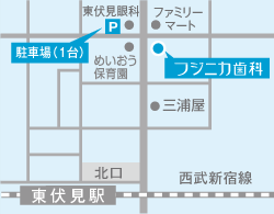 フジニカ歯科案内マップ